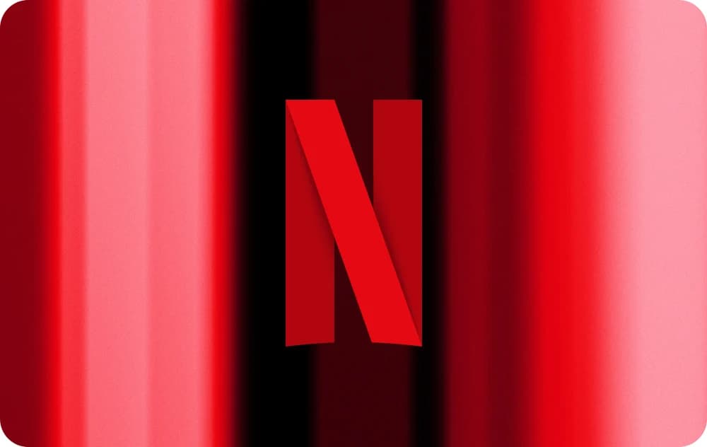 Rotes Netflix-Logo auf rotem Farbverlauf. Das Logo ist ein Großbuchstabe 'N'.