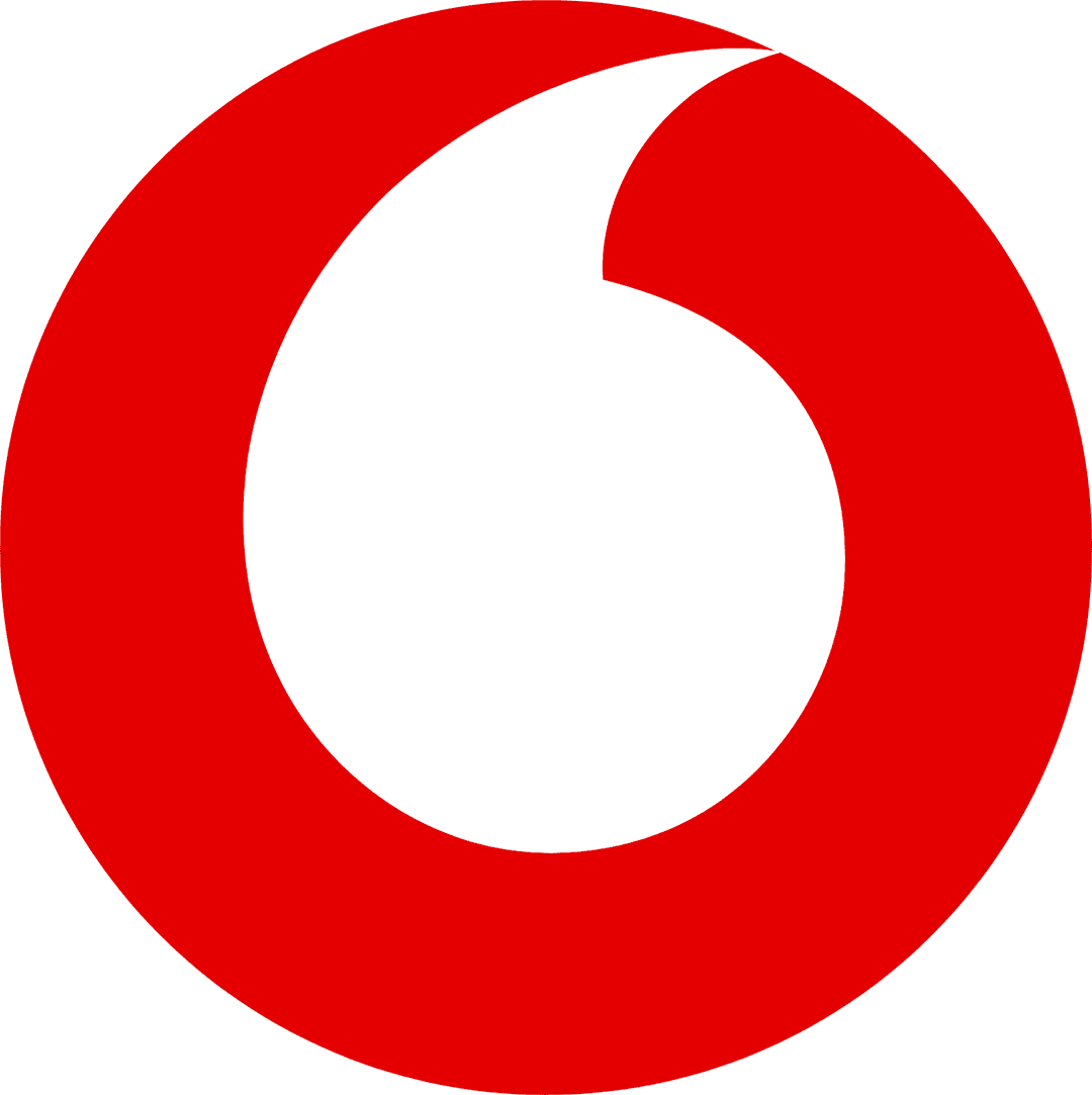 Rotes Kreislogo mit einem weißen, nach unten geöffneten Bogen.