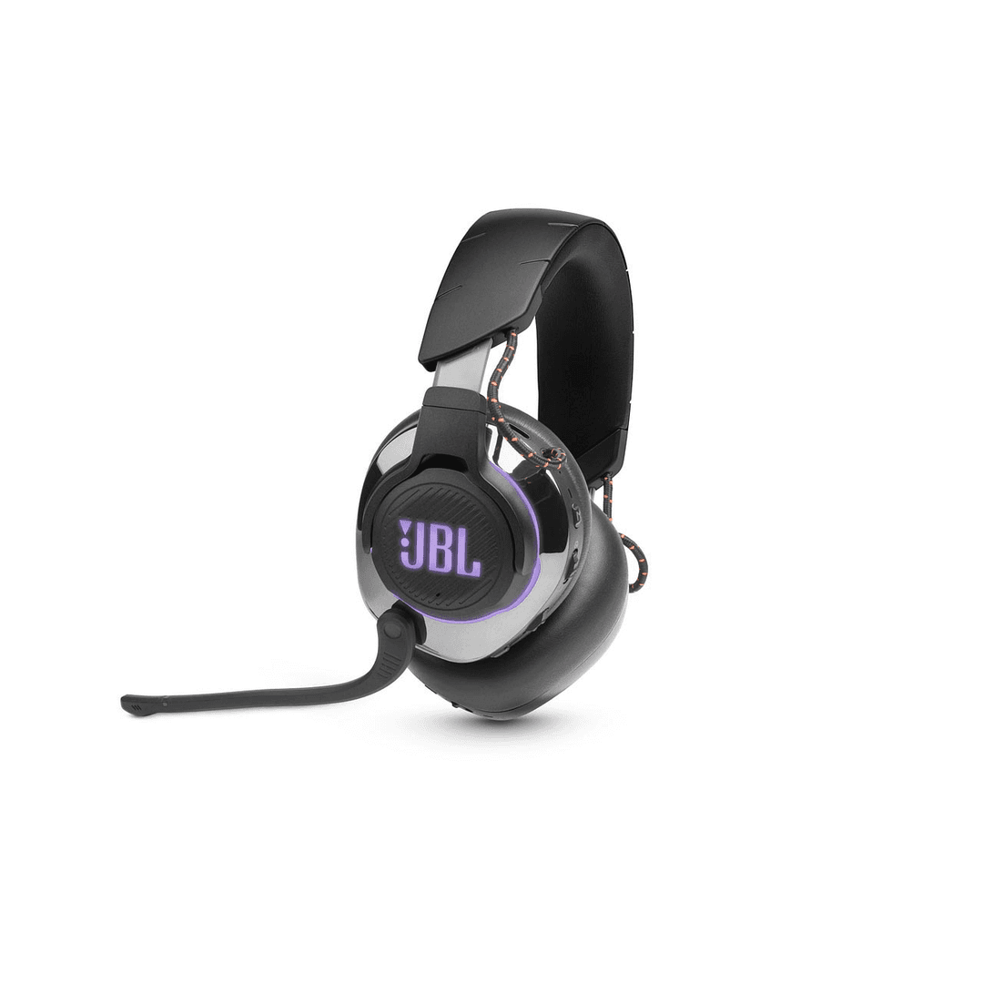JBL Gaming-Headset mit Mikrofon, schwarz und silber. Logo an der Seite.